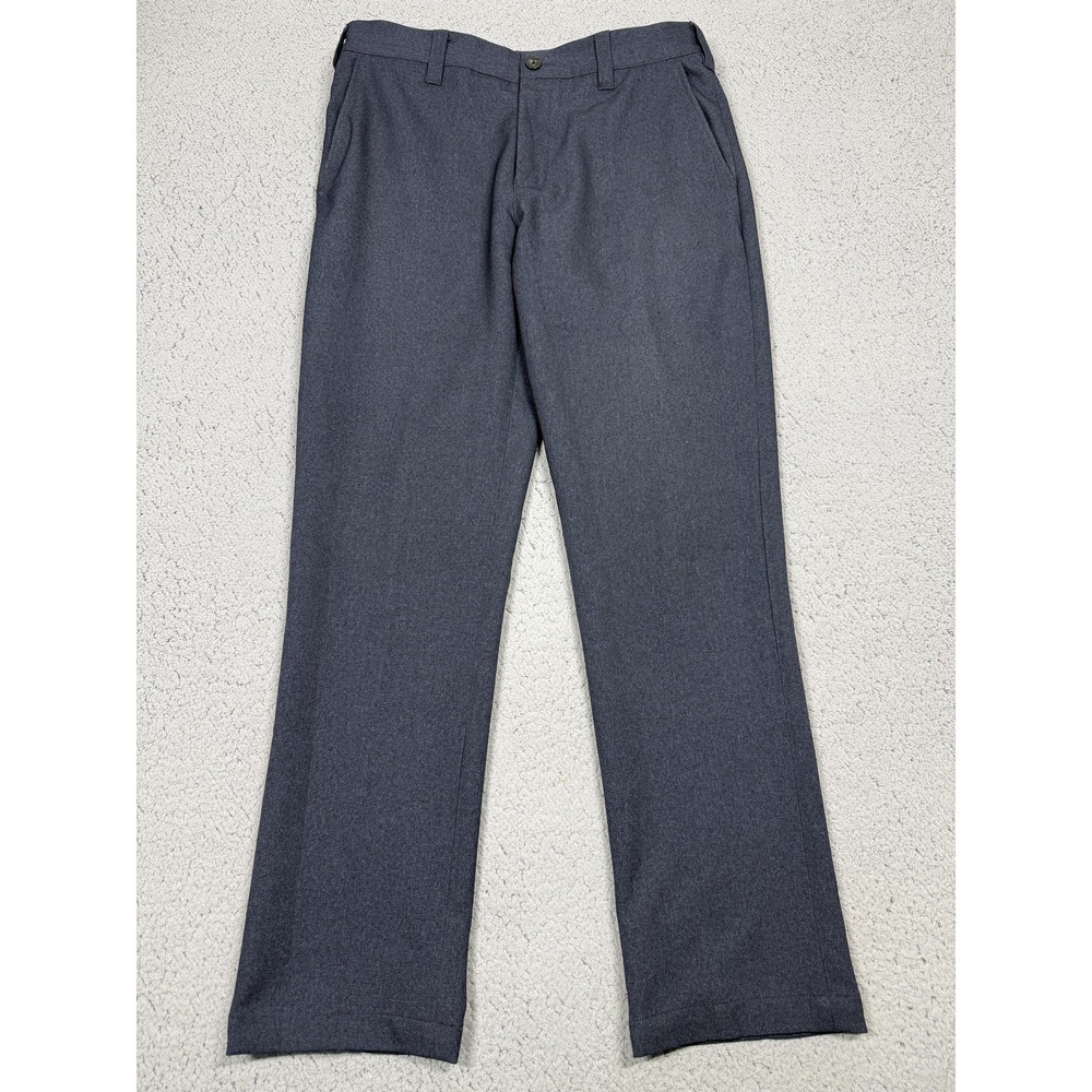 Bluffworks Gramercy Pants Mens 31x30 Blue Tailored Fit Travel Dress Slacks